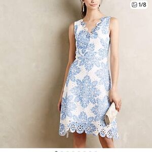 Eva Franco Anthropologie starflower scalloped dress